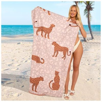 GC GAVENO CAVAILIA Extra Large Beach Towel for Adults - Quick Dry Microfibre Printed Beach Towels - Super Absorbent Beach Towel for Swim (180 x 100 cm) - (1 Piece) Soft, Sand Free,Lightweight - Multi