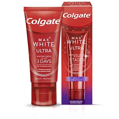 Colgate Dentifricio Max White Ultra Multi Protect 50 ml – Dentifricio per denti bianchi e freschezza duratura