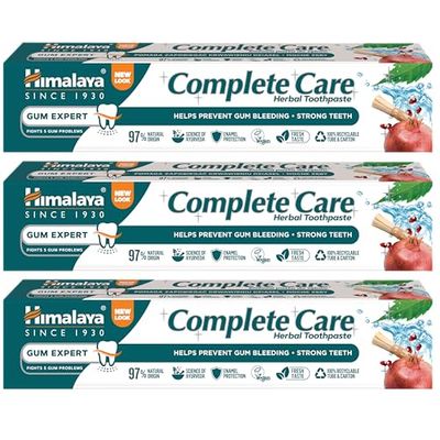 Himalaya Herbal Complete Care Toothpaste |Anti Inflammation, Anti-oxidant, Prevents Bleeding or Swollen Gum - 100% Vegetarian Herbal Toothpaste - 75ml (Pack of 3)