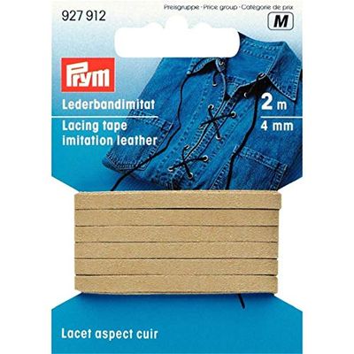 Prym Nastro di Allacciatura in Similpelle 4 mm Beige