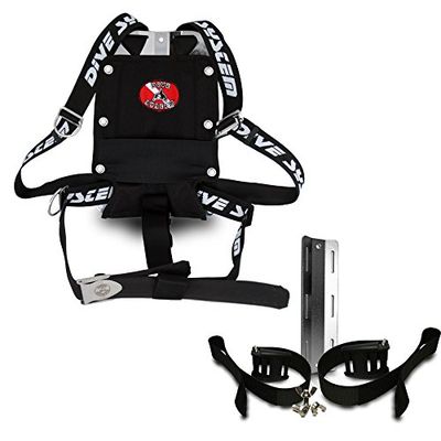 DiveSystem Mod 3 K imbraco GAV Technique, Plaque Acier Inoxydable, contropiastra et fascioni pour monobombola, Noir, Taille Unique