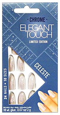 glooke Selected Faux Ongles adhésives Chrome Bleu clair – 50 g
