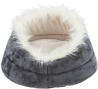 TRIXIE Cuccia per cani Minou Ø 60 cm in bianco/grigio – Morbido cuscino per cani di piccola e media taglia – antiscivolo – 36299