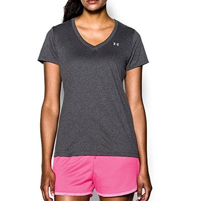 Under Armour Tech Short Sleeve V - Solid T-Shirt, Femme