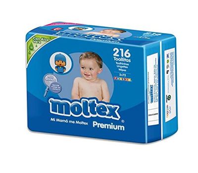 Moltex Premium Sachet de lingettes humides pour bébé – 216 lingettes