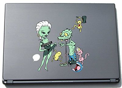 Laptopsticker laptopskin clm012 - Grappig klein monster - Sexy vrouwen - 150 x 151 mm sticker