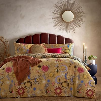 furn. Set copripiumino reversibile Ethereal Star - Gold Rust - Super King