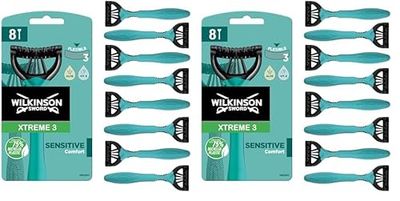 WILKINSON SWORD - Xtreme 3 For Men | Sensitive | Pack of 16 Disposable Razors