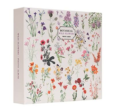 Grupo Erik - Album Photo 10 x 15 cm Botanical Wild Flowers - 200 Pochettes et Couverture Rigide, Album Photo Pochette, Album Photo Enfant, Blanc