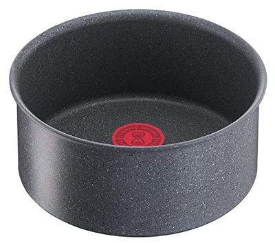 Lagostina Ingenio Mineralis Green Pond gryta Ø 16 cm, 100% återvunnen aluminiumgryta, för gas, ugn och induktion, med bakningsindikator, avtagbart handtag och odeformerbar botten