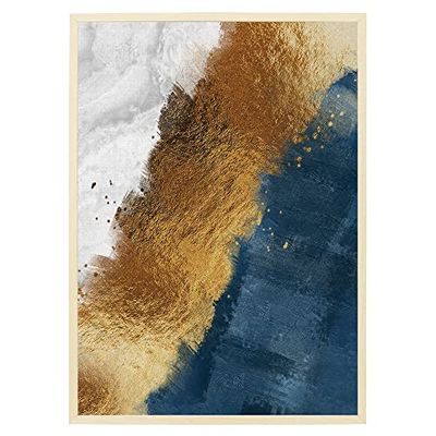 Arterby's® - Premium Poster Quadro Cornice Tela Canvas Dipinto Mood - Illustrazione Dipinto Artistico Astratto - Made in Italy - HD Tela con Cornice Colore Legno 21x30 cm A0022 D009