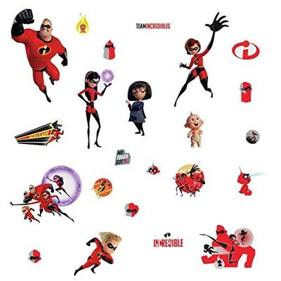 RoomMates The Incredibles Autocolantes de parede para crianças, 2 unidades