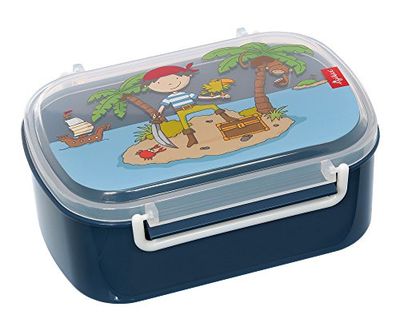 SIGIKID 25004 Sammy Samoa Lunchbox, BPA-vrij, voor meisjes en jongens, aanbevolen vanaf 2 jaar, blauw, 17 x 11 x 7 cm