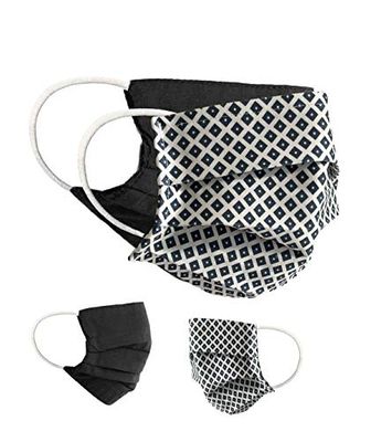 Community Masks 2-pack set unisex makeshift mask reversible mouth protection mask mouth and nose protection reversible mask with print cotton BCI washable