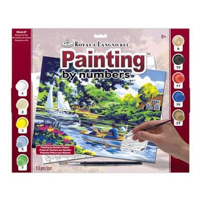 Royal & Langnickel PAL8 båtliv på floden målning av Numbers Kit