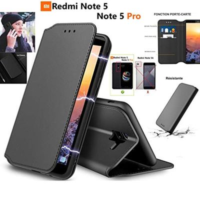 Coque Porte Carte pour Xiaomi Redmi Note 5/Note 5 Pro