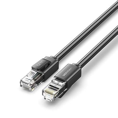 Velocraze Cable de red - latiguillo RJ45 UTP CAT6 AWG26 de 35 m en color negro. Ideal para conexiones rápidas y fiables en redes Ethernet.