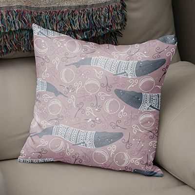 Bonamaison Decoratieve kussenhoes willekeurig patroon, gooien kussenhoezen, home decoratieve kussenslopen voor woonkamer, bank, slaapkamer, grootte: 43x43 cm - ontworpen en vervaardigd in Turkije