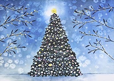 Twilight Tree Deluxe Boxed Holiday Cards (20 cards, 21 self-sealing envelopes)