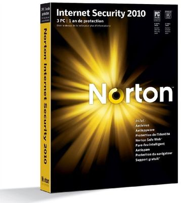 Norton internet security 2010 (3 postes, 1 an)