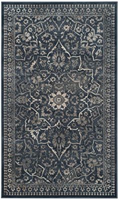 Safavieh Cordova Vintage geïnspireerde tapijt, geweven zachte viscose tapijt in blauw/lichtgrijs, 100 X 140 cm