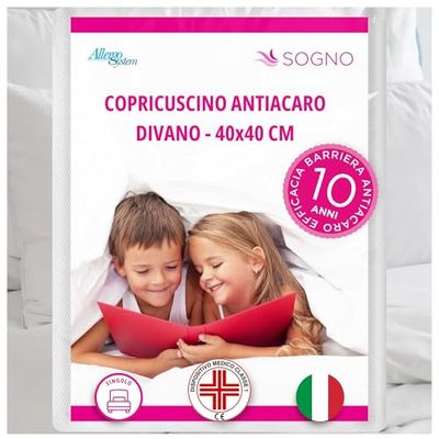 Allergosystem Fronha de almofada antiácaros Sogno, poliéster, branco, 40 x 40 cm
