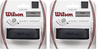 Wilson Grip WRZ4202BK Impugnatura Sublime Grip, Grip Base, Unisex, Nero, 1 Unità (Confezione da 2)