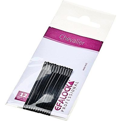 Efalock Hair Clips Chevalier 7 cm Gold, Pack of 6 (6 x 12 Items)