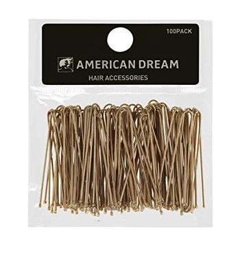 American Dream Straight Hair Pins, Blonde 2-inch/ 5 cm - Pack of 100