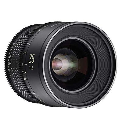 XEEN CF Cinema 35 mm T1,5 PL Mount Full Size - Obiettivo Cinese Professionale - Cilindro lenti in carbonio - Estremamente compatto e ultraleggero, Nero