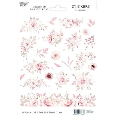 Florilèges Design Embellissement, Papier, Rose, Format A5