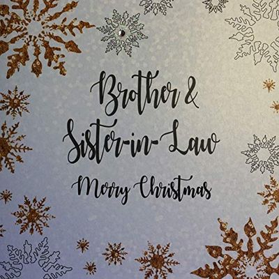 Witte katoenen kaarten XF2-BS Grote "Broeder en Zuster-in-Law" Handgemaakte kerstkaart