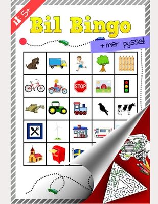 Bil Bingo och Annat Pyssel: Ett roligt bil bingo med extra aktiviteter för de små. Labyrinter och måleri bilder för flera timamr med roligheter!