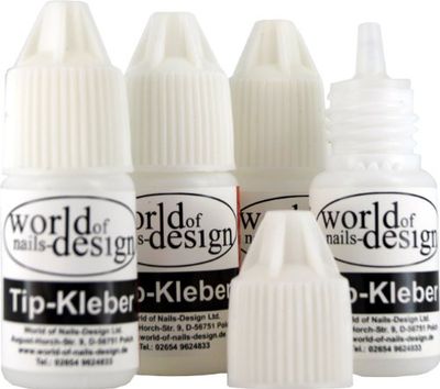 World of Nails-Design professionnel colle, colle pour ongles de sauna (4 x 3 g)