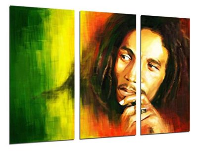 Quadro fotográfico Bob Marley, música Reaggie, lendas tamanho total: 97 x 62 cm XXL