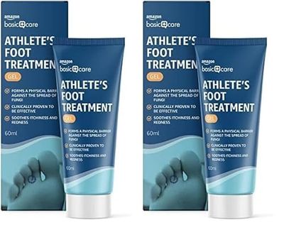 Amazon Basic Care Gel de traitement du pied d'athlète, 60ml (Lot de 2)