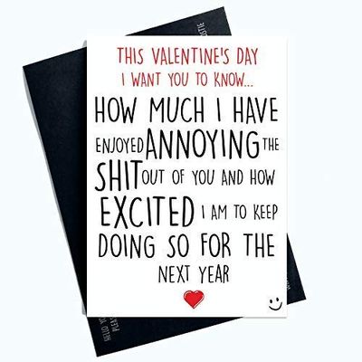 Rude Valentines Day Cards Annoying Each Other Funny Greeting Cards for Him Profanity Cards for Him Valentines Card for Boyfriend Husband Fiancé Fiancée LGBTQ LGBT Gifts Comedy PC744