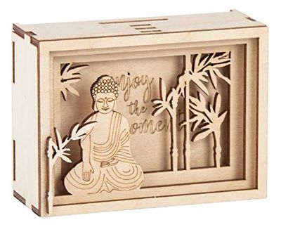 Rayher Wood 3D Gift Box Enjoy, FSCMixCred, 11,5x8,5x5cm
