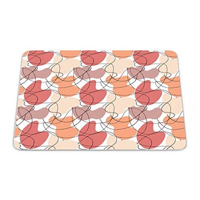Bonamaison, Tappetino per mouse rettangolare con stampa digitale pop art, base antiscivolo, per ufficio e casa, dimensioni: 22 x 18 cm
