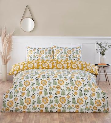 Rapport hem viktoriansk blomma blommig mikrofiber vändbart king påslakanset grönt