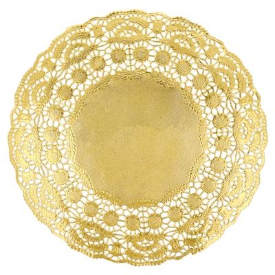 Garcia de pou 100 unité ronde napperons, 21.5 cm, Litos en métal, Doré, 21.5 x 30 x 30 cm