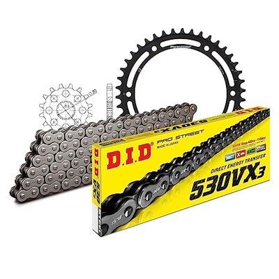 Kettingset DID staal 530VX3 / 106 eindeloos voor Triumph Sprint ST Daytona i Centennial Edition GT 955/1050 cc bouwjaar 2002-2012