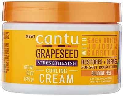 CANTU - Crema di Riccioli Rafforzante - Semi d'Uva - Idratazione e Definizione - Ideale per Capelli Ricci, 340 g