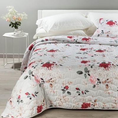 Caleffi Soave sprei voor lente, microvezel, natuur, eenpersoonsbed, 1002599, Caleffi