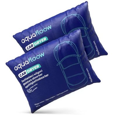 Aquafloow 2x Auto Luchtontvochtiger 200 g, Ontvochtiger Auto | Silicagel Elimineert Mistige Voorruiten, Absorbeert alle Vocht