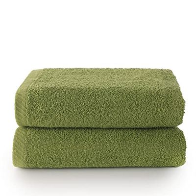 Top Towel - Plus - Lot de 2 Serviettes de Bidet - Serviettes de Bain - Petites Serviettes - 100% Coton - 400 g/m² - Dimensions 30 x 50 cm - Citron Vert