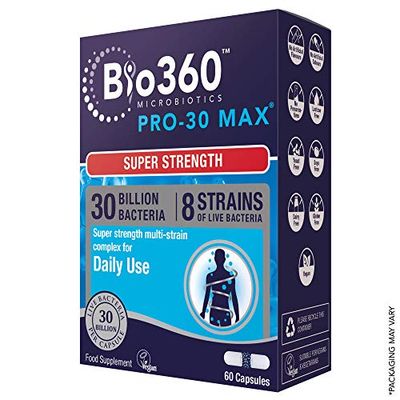 Natures Aid Bio360 Pro-30 Max (30 Billion Bacteria), from Natures Aid, 60 Capsules