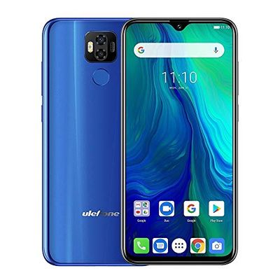 Lin-L Poder 6, 4 GB + 64 GB, Doble Volver Cámaras, Face ID y identificación de Huellas Dactilares, 6350mAh de la batería, 6,3 Pulgadas Android 9.0 MTK6765V Helio P35 Octa-Core de 64 bits de hasta 2,3