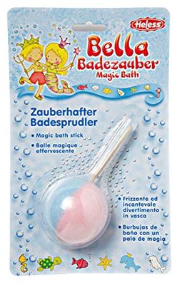 Heless 7007 - Bomba de baño para niños, en forma de piruleta, de color rosa, para un baño burbujeante y espumoso