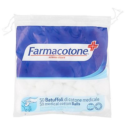 Farmacotone Paquet de 50 tampons de coton médical, pH neutre